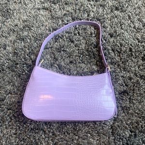 NWOT Purple Shoulder Baguette Bag
